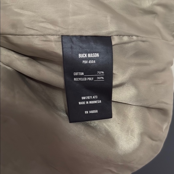 Buck Mason Men's Light Tan Harrington Jacket - Picture 4 of 8